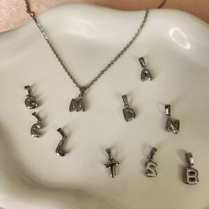Stainless Steel Dainty Initial Necklace